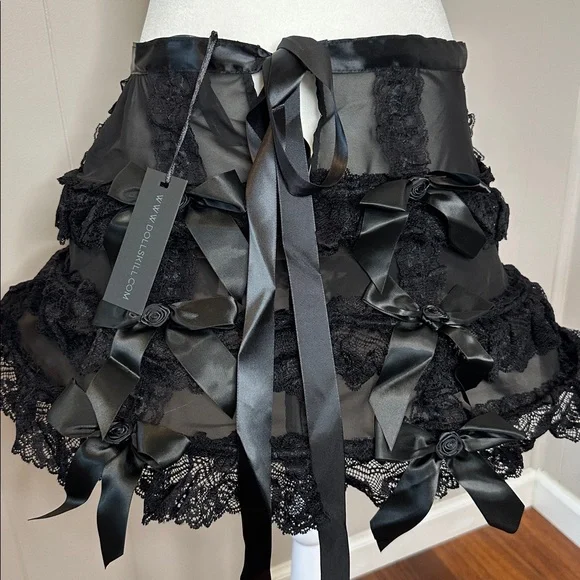 NWT Dolls Kill Death to Sunshine Cage Hoop Mini Skirt - Picture 10 of 15